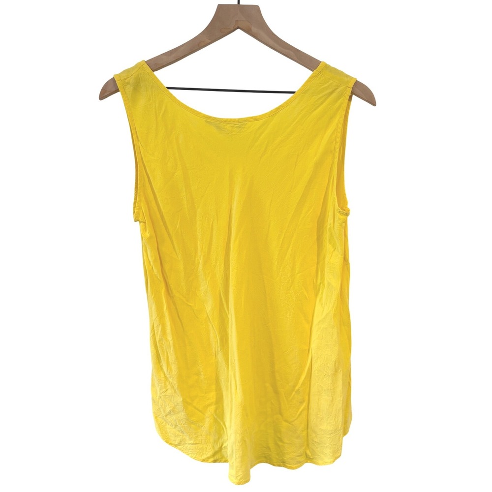Jams World Tank Top Yellow Citrus Rayon Scoop Neck Sleeveless XL - Picture 2 of 6